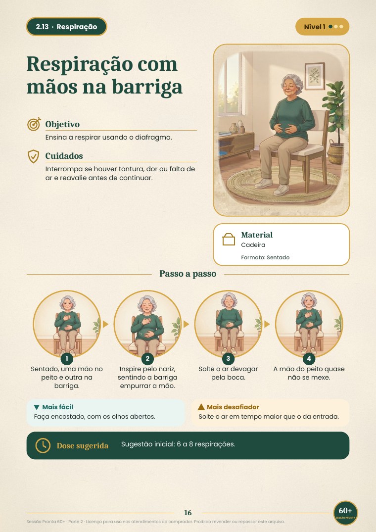 Ficha 2.13, Respiração com mãos na barriga