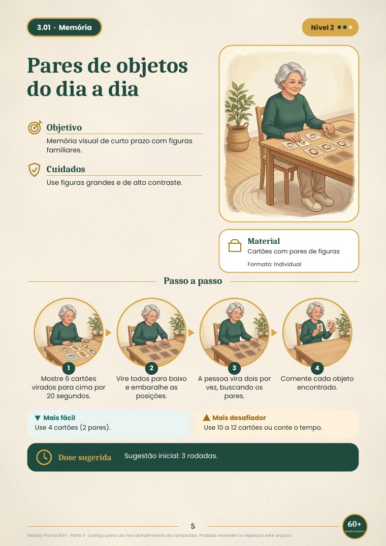 Ficha 3.01, Pares de objetos do dia a dia