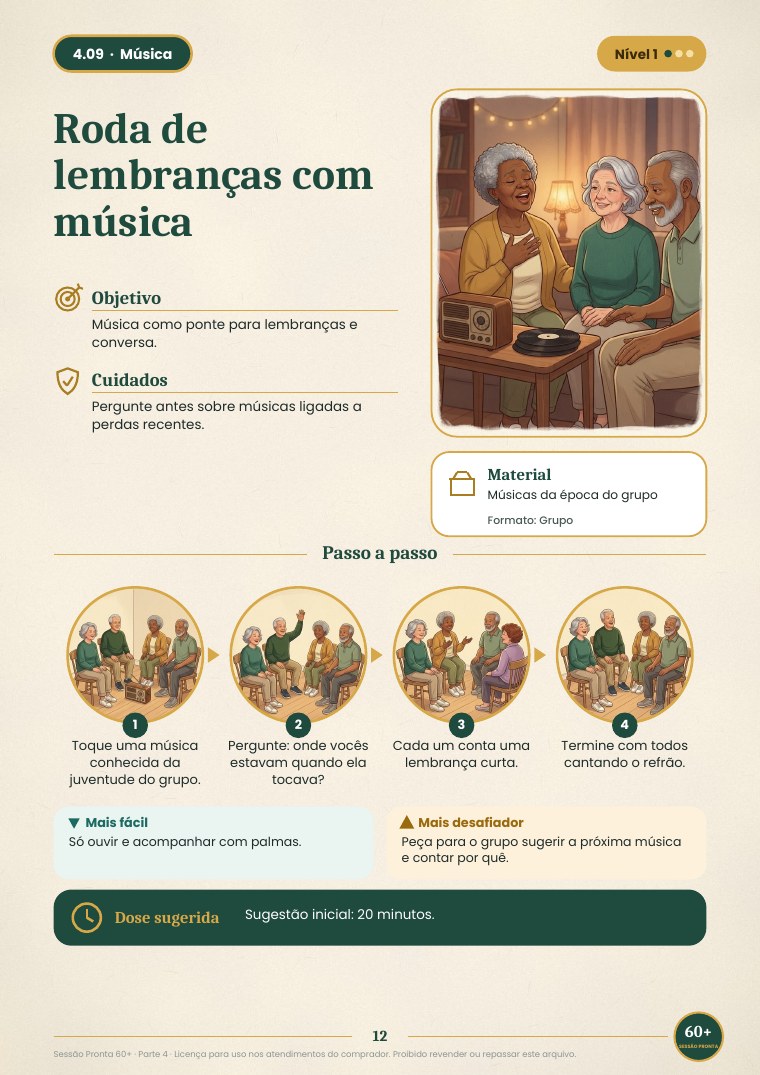 Ficha 4.09, Roda de lembranças com música